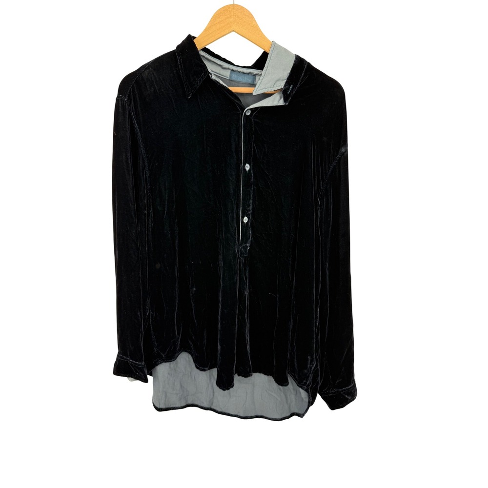 CP Shades Silk Blend Velvet Tunic Top Womens L Minimalist Soft Classic Capsule